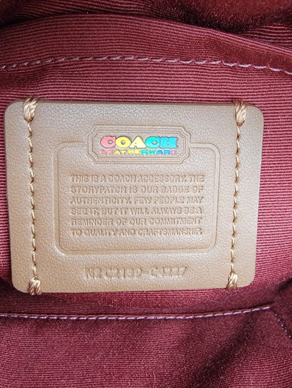 Coach Khaki Rainbow Signature Mini Camera Crossbody C4227